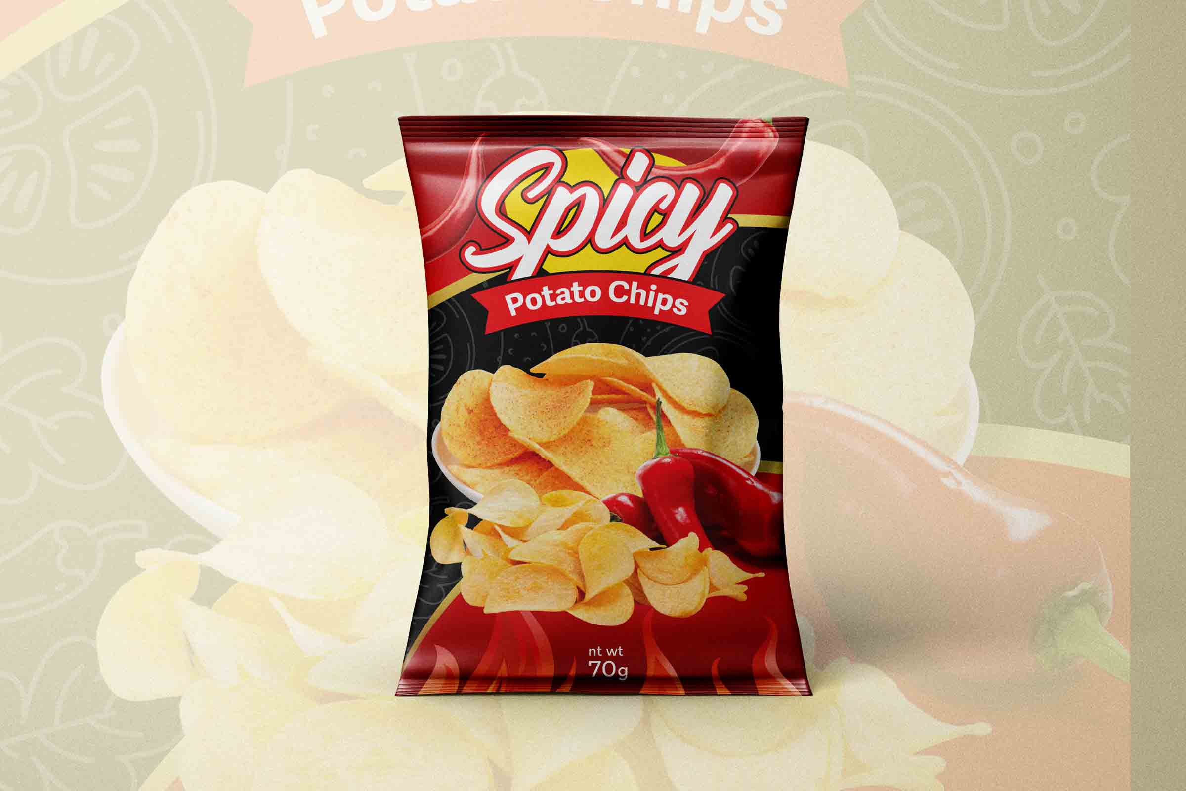 spicy chips package design in kenya