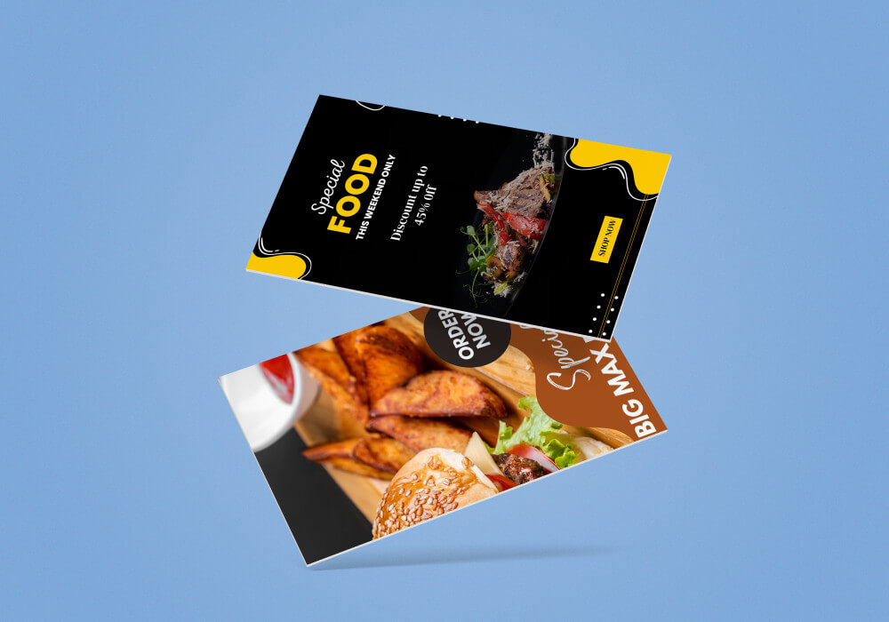 Hotel food card design